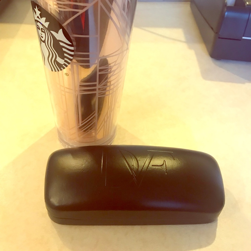Black hard case DVF sunglass case